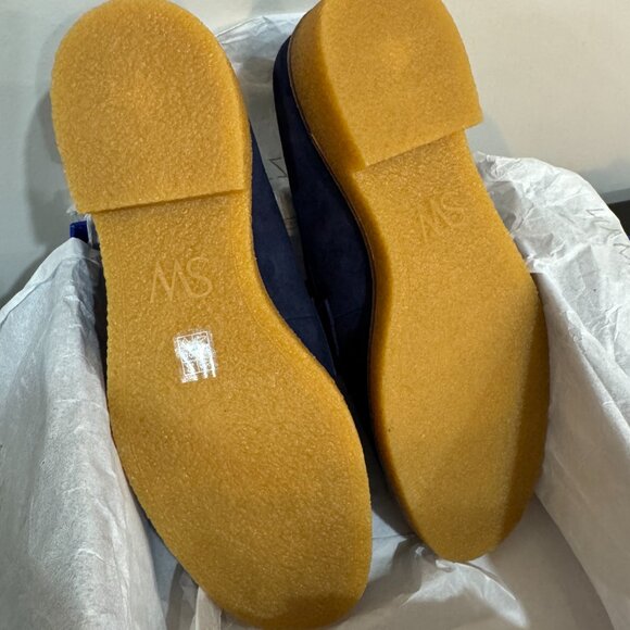 【Brand NEW】Stuart Weitzman Kingston Loafer Size 37 Navy Blue Suede - Picture 6 of 6
